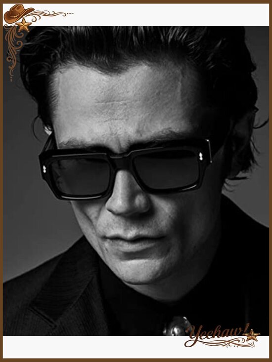 Square Frame Sunglasses UV400 Protection Chunky Rectangle Shades main image 5
